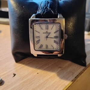 Anne Klein Silver and Black Women's Watch